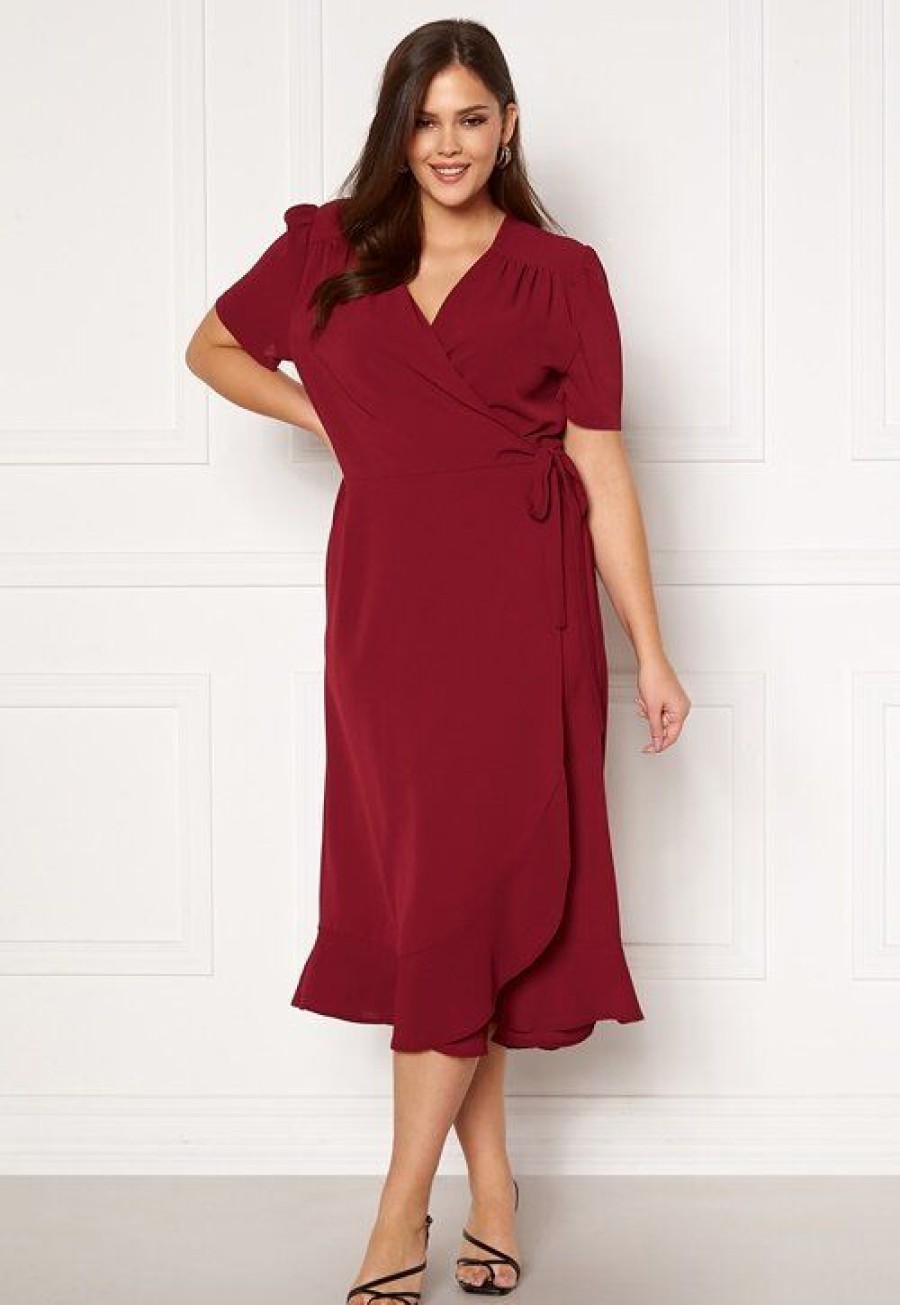 Joulu John Zack Curve Joulumekot | Short Sleeve Wrap Frill Curve Dress