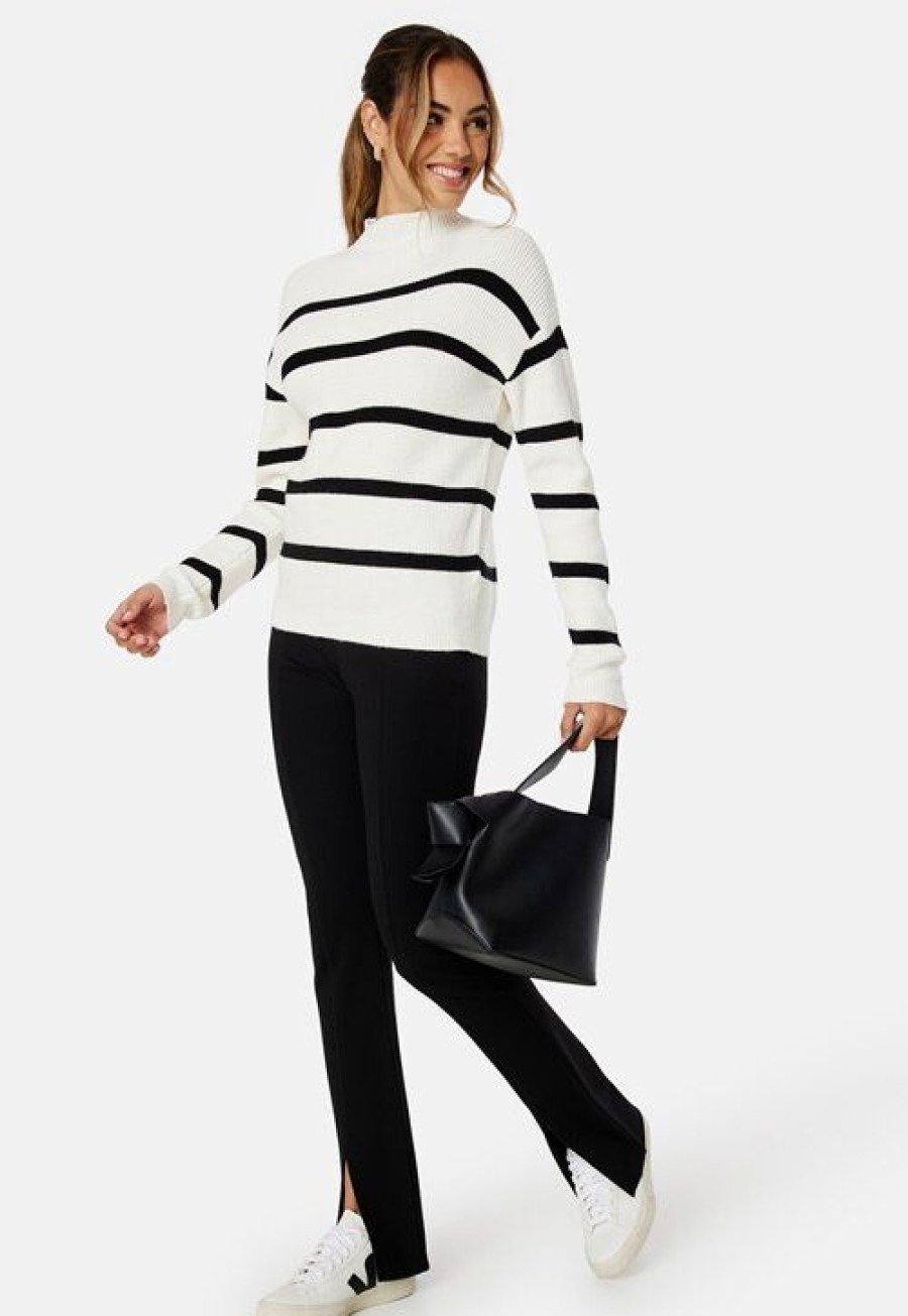 Paidat VILA | Ril Mockneck L/S Knit Rib Top