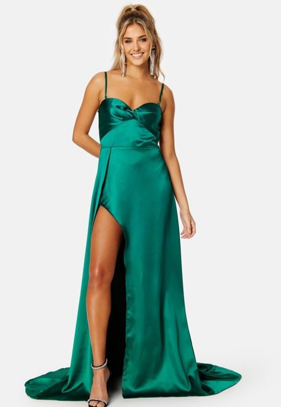 H T Elle Zeitoune Morsiusneitojen Mekot | Magnolia Satin High Slit Dress