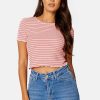 Topit & T-Paidat BUBBLEROOM | Hallie Striped Rib Top