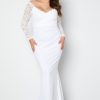 H T Goddiva Curve H Puvut | Long Sleeve Lace Trim Maxi Dress