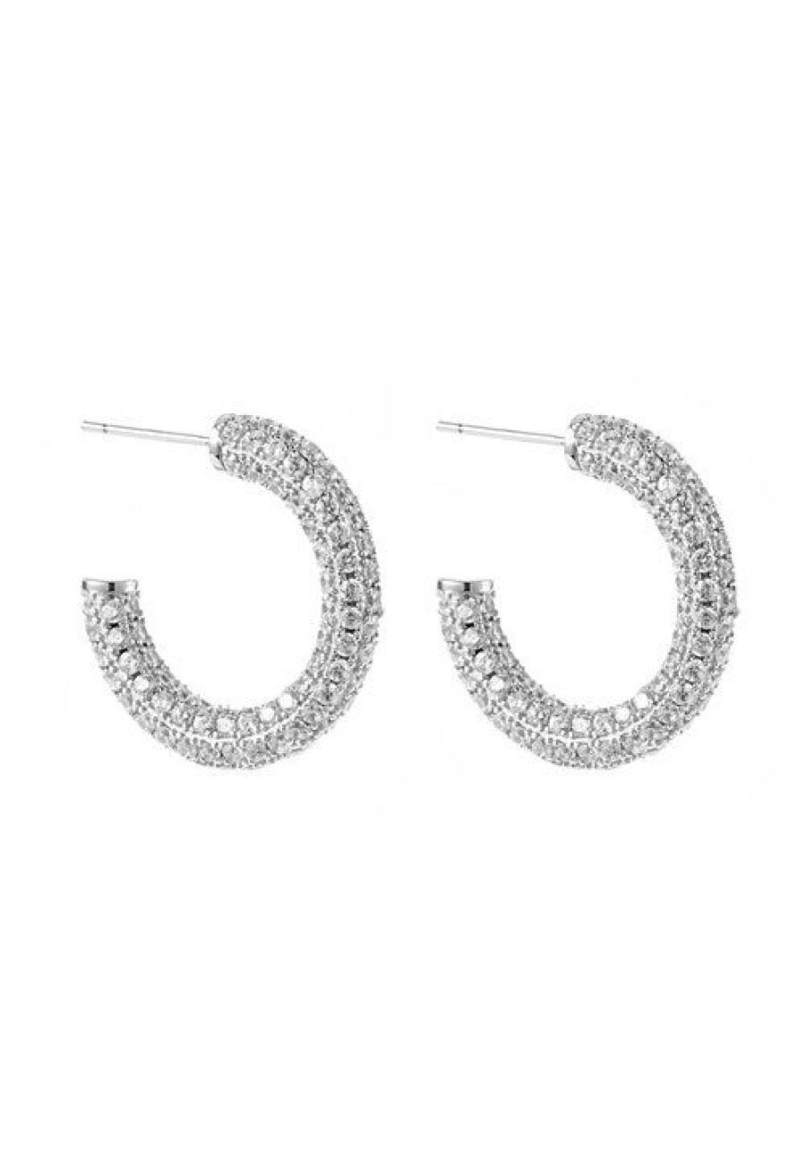 Asusteet BY JOLIMA | Monaco Pave Hoops 23 Mm