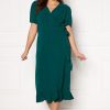 Joulu John Zack Curve Joulumekot | Short Sleeve Wrap Frill Curve Dress