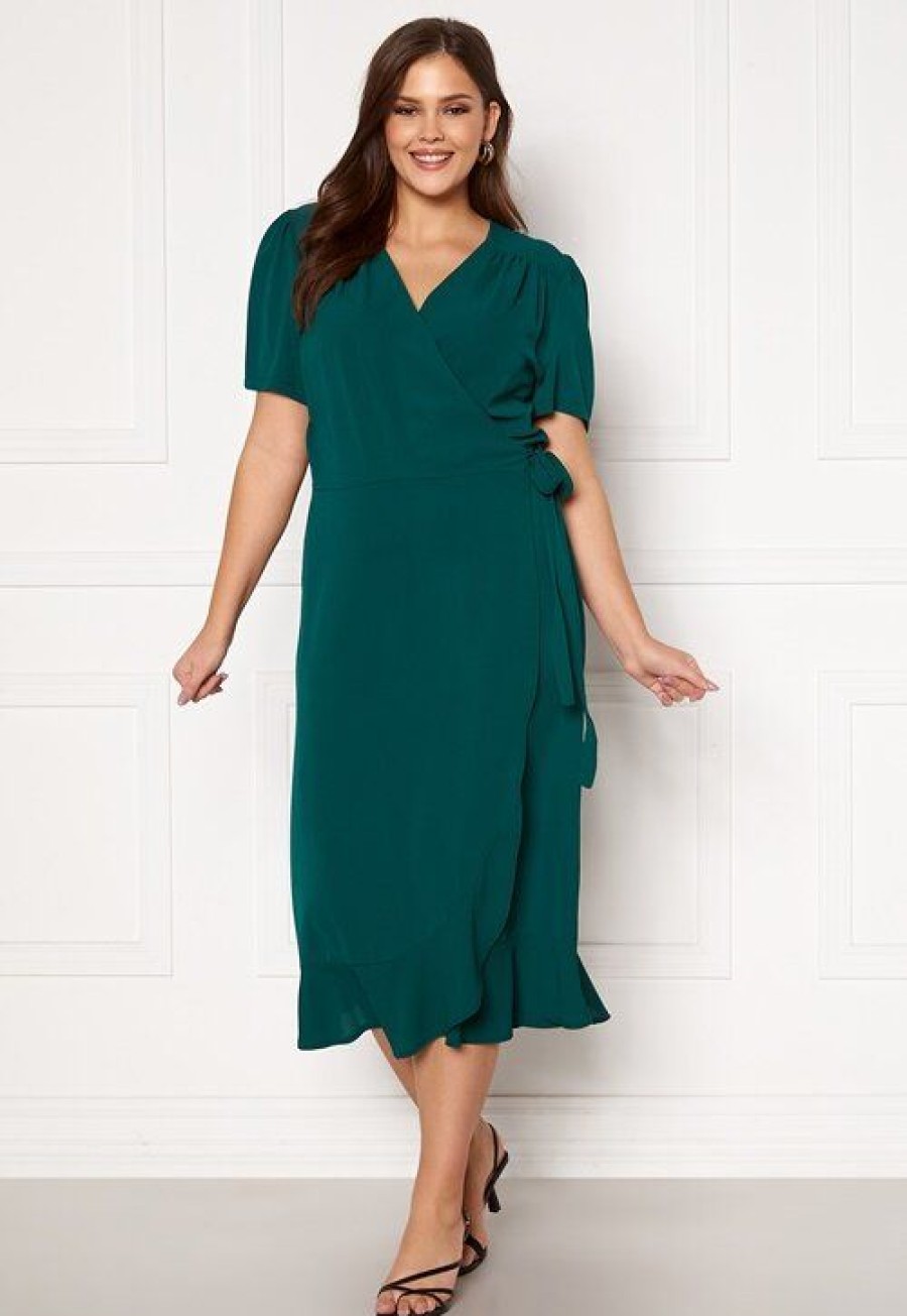 Joulu John Zack Curve Joulumekot | Short Sleeve Wrap Frill Curve Dress