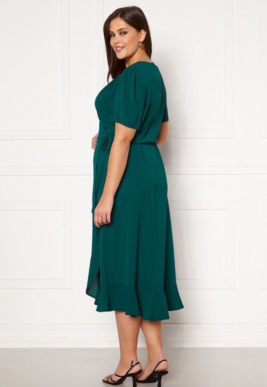 Joulu John Zack Curve Joulumekot | Short Sleeve Wrap Frill Curve Dress