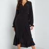 Joulu John Zack Joulumekot | Long Sleeve Wrap Frill Dress