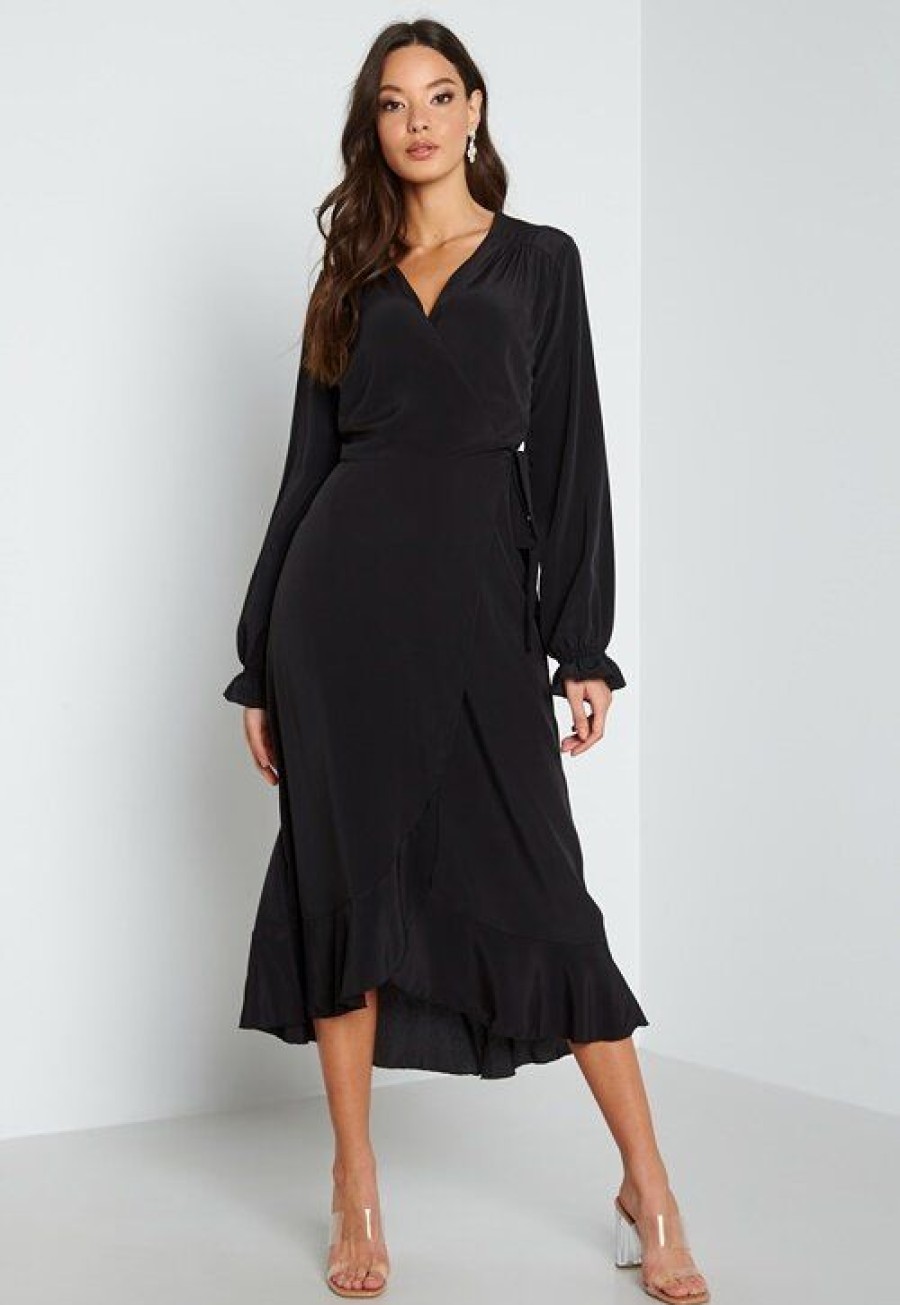 Joulu John Zack Joulumekot | Long Sleeve Wrap Frill Dress