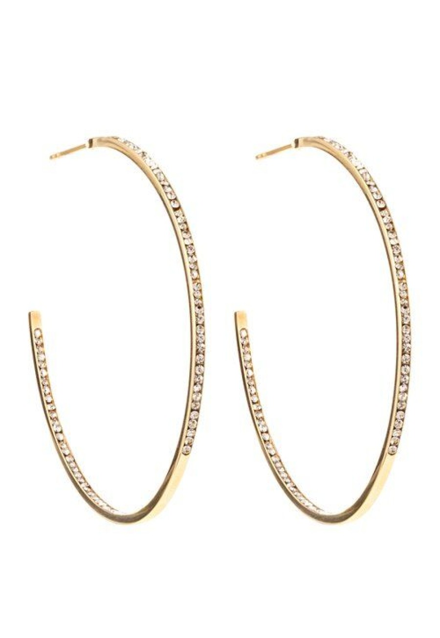 Asusteet BY JOLIMA | Celine Crystal Hoops 50 Mm