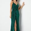 Mekot Goddiva | Glitter Wrap Front Maxi Dress