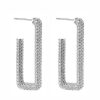 Asusteet BY JOLIMA | Monaco Rectangle Hoops Crystal