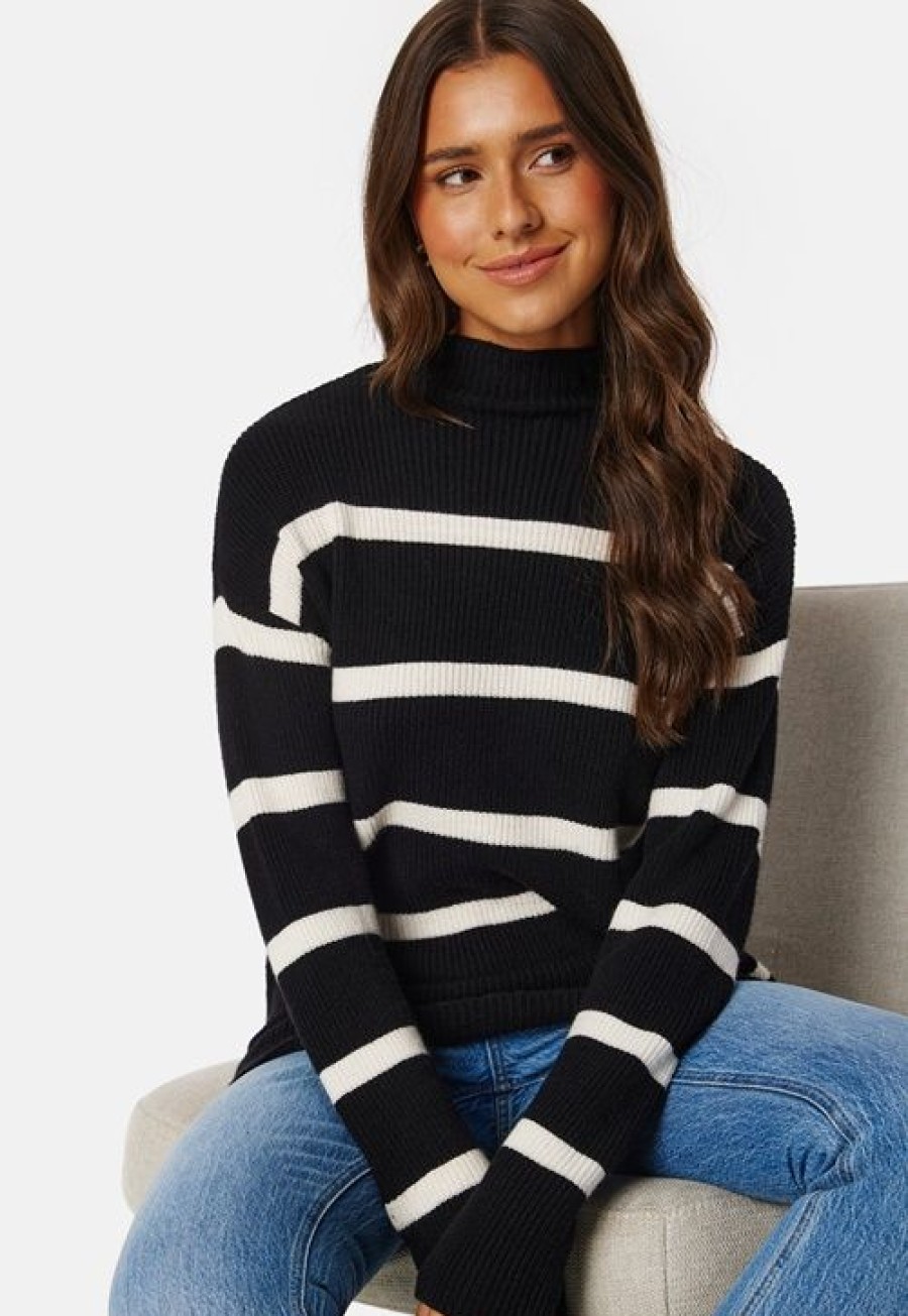 Paidat VILA | Ril Mockneck L/S Knit Rib Top