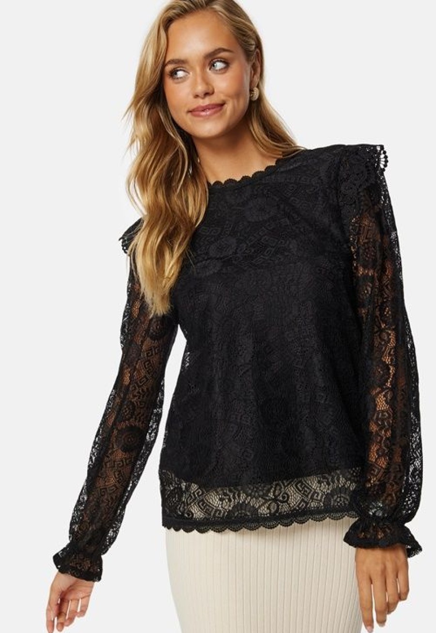 Topit & T-Paidat Pieces | Olline Ls Lace Top