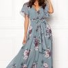 H T Goddiva Morsiusneitojen Mekot | Flutter Floral Maxi Dress